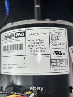 1075 RPM Fan Motor 1/4 HP 208/230v 1 Phase Condenser Fan Motor Ship Free