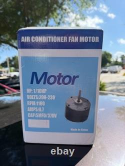 1/10HP Condenser Fan Motor 1100RPM 208-230V 5MFD 370V Fits Carrier Replaces Gent