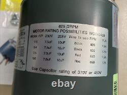 1/3-1/6 HP 208-230 VAC Variable 4 Speed Condenser Fan Motor Wagner Motors