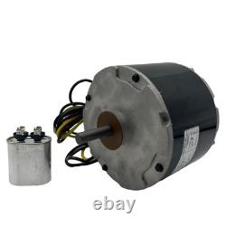 1/4HP Condenser Fan Motor 1100RPM 208-230V with Capacitor OEM Replacement