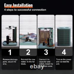 1/4 HP 1100RPM Condenser Fan Motor Replacement for GE Carrier Genteq