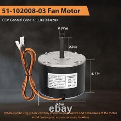51-102008-03 Condenser Fan Motor 1/5HP 208-230V 850RPM 1.0A Rheem Weather King