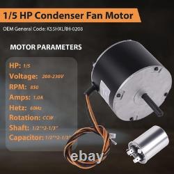 51-102008-03 Condenser Fan Motor 1/5HP 208-230V 850RPM 1.0A Rheem Weather King