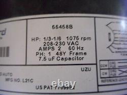 55458B Packard Pro 1/3-1/6 HP Condenser Fan Motor, 208-230 Volt, 1075 RPM