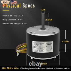 5KCP39DGY543S Condenser Fan Motor Replacement 1/5HP 1100RPM 208-230V NEW USA