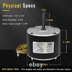 5KCP39DGY543S Condenser Fan Motor Replacement 1/5HP 1100RPM 208-230V NEW USA