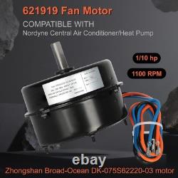 621919 Fan Motor, 1/10 hp Condenser Fan Motor with 1100 RPM, 208/230V, Compat
