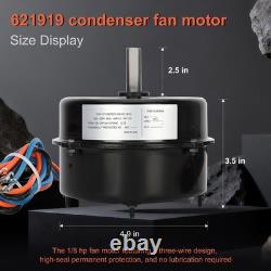 621919 Fan Motor, 1/10 hp Condenser Fan Motor with 1100 RPM, 208/230V, Compat