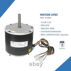 68J24 Condenser Blower Fan Motor 1/3 HP Replaces Lennox 68J2401 97M62