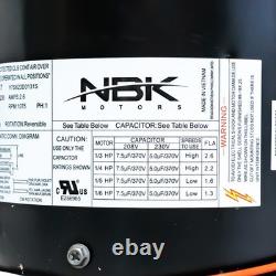 AC Condenser Fan Motor 1/6 1/5 1/4 1/3 HP 1075 RPM 208 230 Volt 2 Speed Multi HP