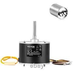 AC Condenser Fan Motor Copper 1/5HP 825RPM Reversible Replacement with Capacitor
