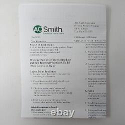 A. O. Smith Condenser Fan Motor 1/3 HP 1075 RPM 60Hz 4ME16 70° Ambient Temp