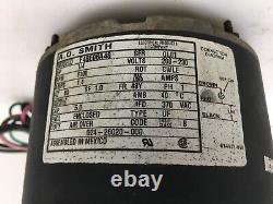 A. O. Smith F48E06A48 1/4 HP 208-230 V 1100 RPM Condenser FAN MOTOR used #MB539