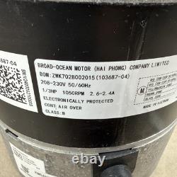 BroadOcean Condenser Fan Motor ZWK702B002015 1/3HP 208-230V 103687-04 (MT24)