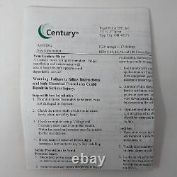 CENTURY Condenser Fan Motor 1/4 HP 1075 RPM 60Hz 4ME14 70° Ambient Temp