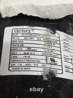 CENTURY FEH1026SF Condenser Fan Motor, 1/4 HP, 1075 rpm, 60Hz 4ME14