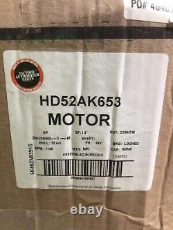 Carrier Condenser Fan Motor HD52AK653, 208-230/460V AC, 1 hp, 1140 NEWithREAD