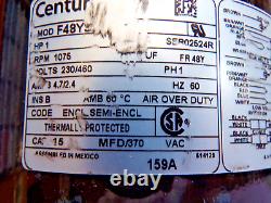 Century 159A Condenser Fan Motor 1 HP, 1075 RPM, 230/460V, 1 Ph (F48Y37A01)