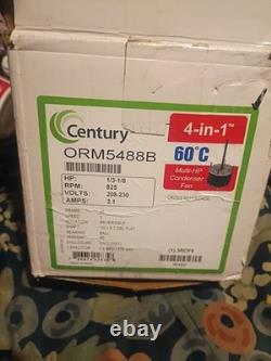 Century 4-in-1 Condenser Fan Motor, 1/3-1/8 Hp, 1 Ph, 60 Hz, 208-230 V, 825 Rpm