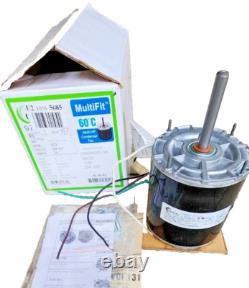 Century 9723 Condenser Fan Motor 1075 RPM, 1/4-1/5-1/6 HP, 208-230Vac Frame 42