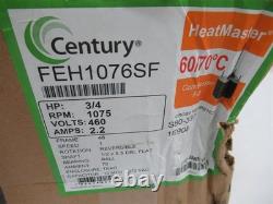 Century Condenser Fan Motor, 3/4 HP, 460V-1Ph, 1075 RPM, FEH1076SF (Y9509)