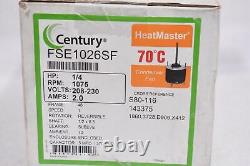 Century Fse1026sf Heatmaster 70ºc Condenser Fan Motor, 1/4hp, 1075rpm, 1-speed