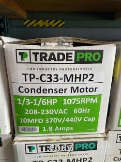 Condenser Fan Motor 1/3 1/6 HP, 1075 RPM, 208-230 V, 60 HZ, 1.8 Amps
