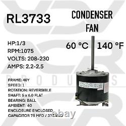 Condenser Fan Motor 1/3 hp 1075 rpm (PROLINE)