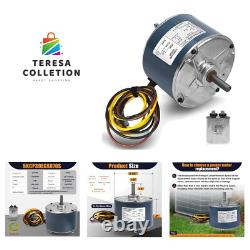 Condenser Fan Motor, 1/4 HP, 1100 RPM, 48 Frame, 208-230V Condenser Fan Motor