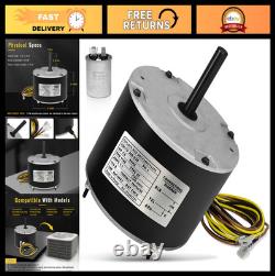 Condenser Fan Motor 1/5HP 1100RPM 208-230V Replacement for HVAC Systems