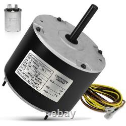 Condenser Fan Motor 1/5HP 1100RPM 208-230V Replacement for HVAC Systems