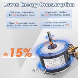 Condenser Fan Motor 1/5 HP 208-230V 1100RPM Includes Capacitor