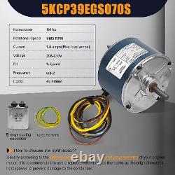 Condenser Fan Motor 5KCP39EGS070S, 1/4hp, 1100RPM, 208-230V Condenser Fan Motor ac