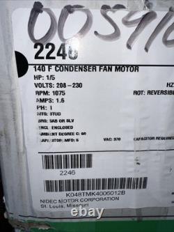 Condenser Fan Motor HP 1/5 Reversible. Air. Ac