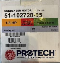 Condenser Fan Motor RHP. 51-102728-05 1/3 HP 230V ECM 142R
