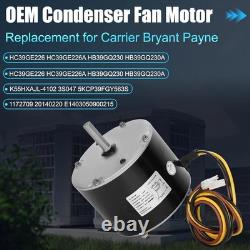 Condenser Fan Motor Replacement 1/4 HP 208/230V fits Carrier Bryant