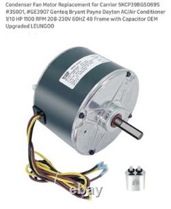 Condenser Fan Motor Replacement for Carrier 5KCP39BGS069S #3S001, #GE3907 Genteq