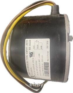 Condenser fan motor 1/10 HP HZ60 FR48 Voltage208-230 RotCW 1100 RPM