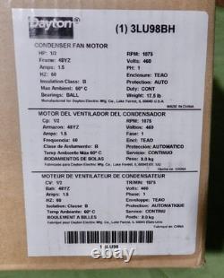 DAYTON 3LU98BH Condenser Fan Motor 1/2 HP nos in the box 1075 RPM FREE SHIPPING