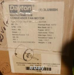 DAYTON 3LU98BH Condenser Fan Motor 1/2 HP nos in the box 1075 RPM FREE SHIPPING