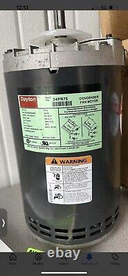 DAYTON Condenser Fan Motor 24PR75, Open Air-Over, 2 HP, 1,140 RPM T-Stat