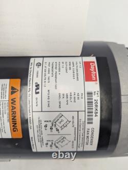 Dayton 20RK84 Condenser Fan Motor, 1 HP, 850 Rpm, 208-230/460V AC, 3-Phase