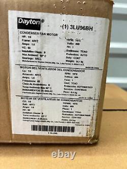 Dayton 3LU96BH, Condenser Fan Motor, 1/3 HP, 1075 RPM, 460 V, 1.0 A, 60 Hz