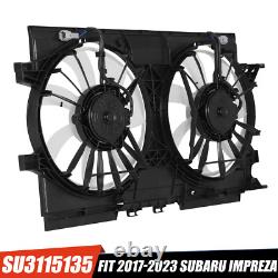 Dual AC Radiator Condenser Cooling Fan For 2017-2023 Subaru Impreza SU3115135