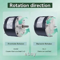 Durable 208/230V Condenser Fan Motor with Reversible Rotation & Capacitor