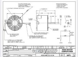 EMERSON 6124 PSC Permanent Split Capacitor Refrigeration Condenser Fan Motor 1/4