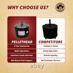 Efficient 1/4 HP Replacement Condenser Fan Motor Easy Install, Durable Quality