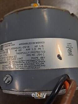Emerson FAN MOTOR K55HXJKL-2918 51-21854-02 1/5 HP 208/230V 1075 RPM used
