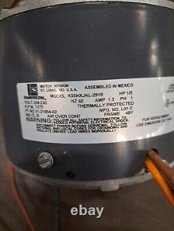 Emerson FAN MOTOR K55HXJKL-2918 51-21854-02 1/5 HP 208/230V 1075 RPM used