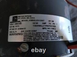 Emerson Motor K55HXJGH-2667 HP 1/6 RPM 1075 51-21854-01 208-230 V used